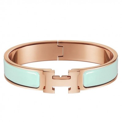 AAA 1:1 Hermes Aqua Enamel Clic H PM Bracelet QY00324