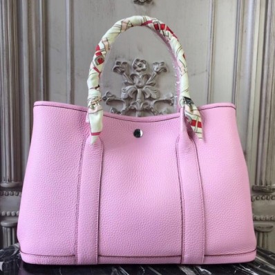 AAA 1:1 Hermes Garden Party 36cm PM Pink Handbag QY00802