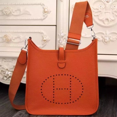 AAA Hermes Orange Evelyne III PM Bag QY00072