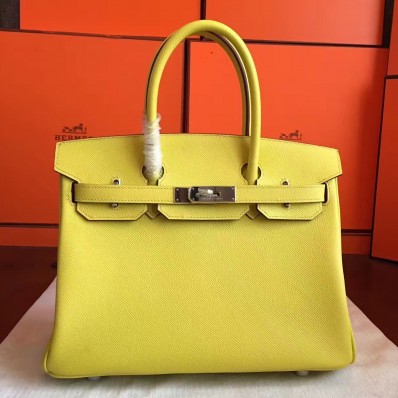 Fake Hermes Jaune Epsom Birkin 35cm Handmade Bag QY00630