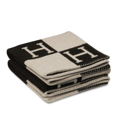 Hermes Black Avalon Blanket QY01184