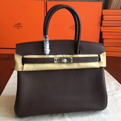 Hermes Cafe Clemence Birkin 30cm Handmade Bag QY01725