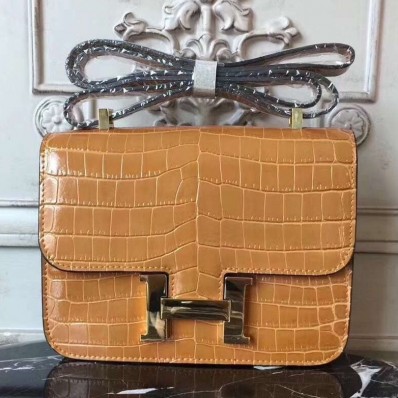 Hermes Camarel Constance MM 24cm Crocodile Bag QY01829