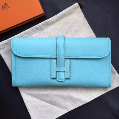 Hermes Celeste Epsom Jige Elan 29 Clutch QY01381