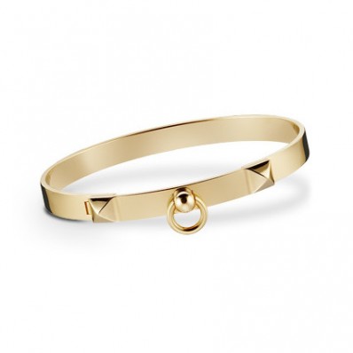 Hermes Collier de Chien Bracelet Gold QY01784