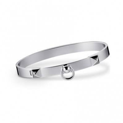 Hermes Collier de Chien Bracelet White Gold QY01065