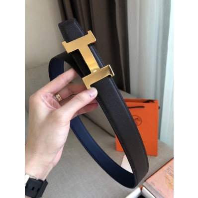 Hermes Constance Belt Buckle & Blue Epsom 38 MM Strap QY01400