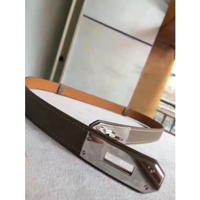 Hermes Kelly Belt In Taupe Epsom Leather QY01836