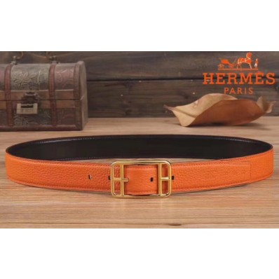 Hermes Orange Cape Cod 32 Reversible Belt QY01328