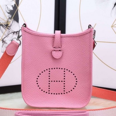 Replica AAAAA Hermes Pink Evelyne II TPM Messenger Bag QY02281