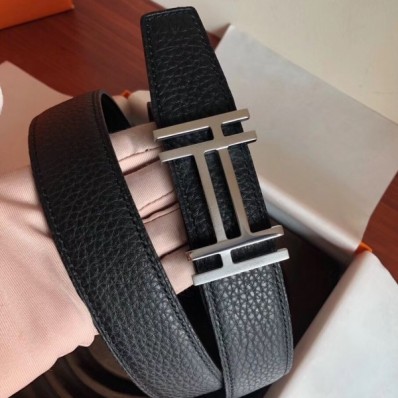 Replica Hermes H Au Carre Belt Buckle & Black 32mm Strap QY00539