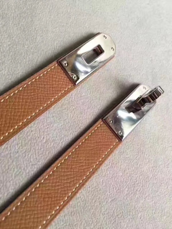 Hermès Hermes Kelly Belt in Brown Epsom calf leather Leather ref.846329 -  Joli Closet