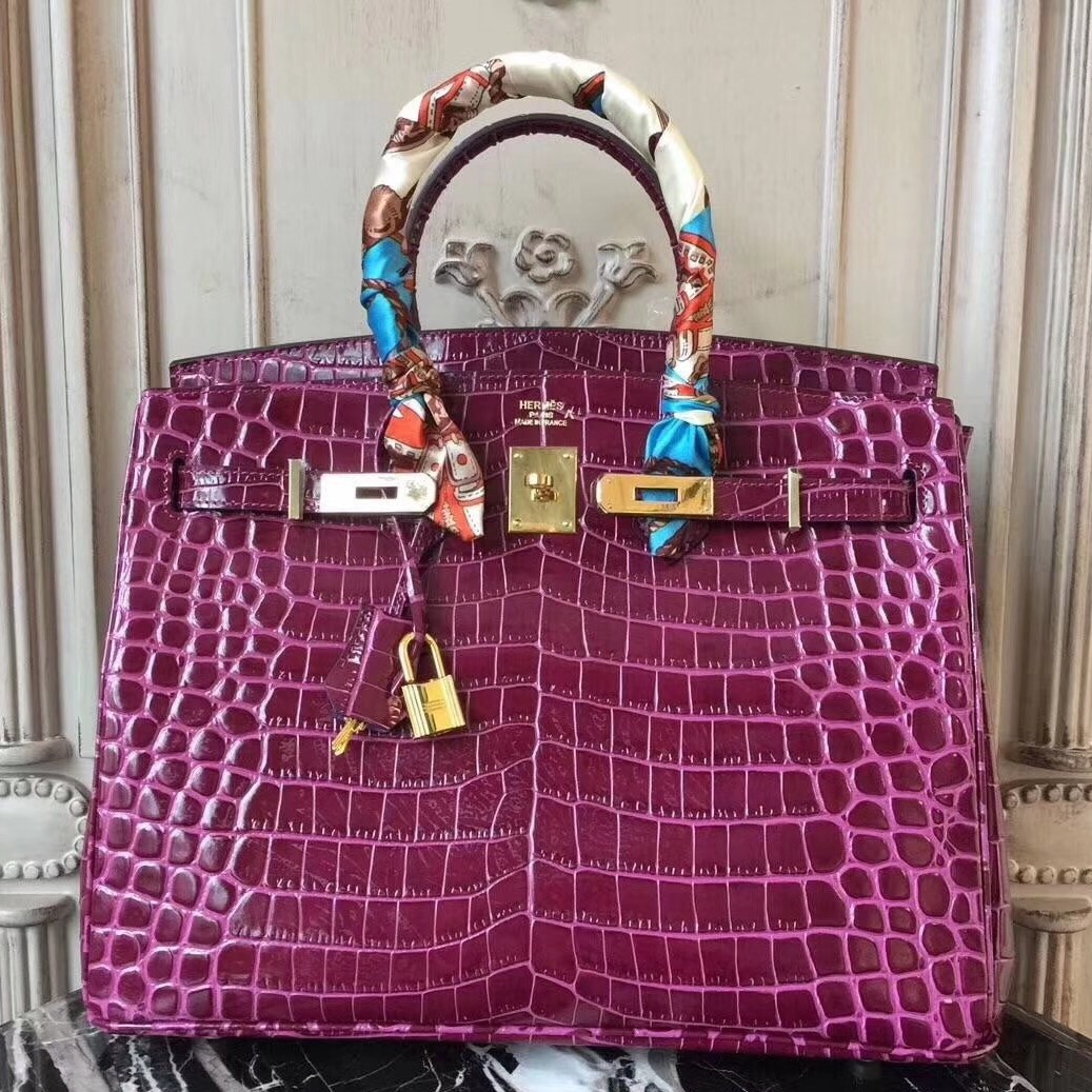 Hermes 42cm Fuchsia Ostrich JPG Shoulder Birkin Bag with Palladium