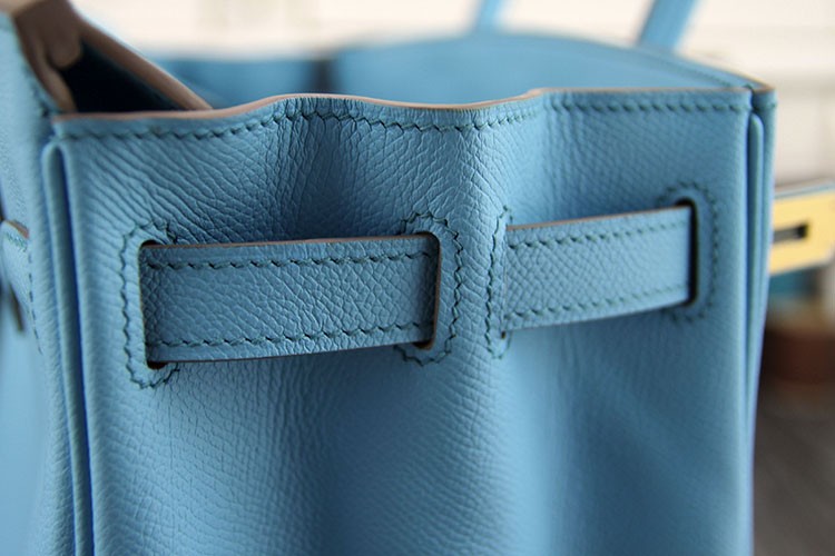 Hermes Birkin 30cm 35cm Bag In Light Blue Epsom Leather