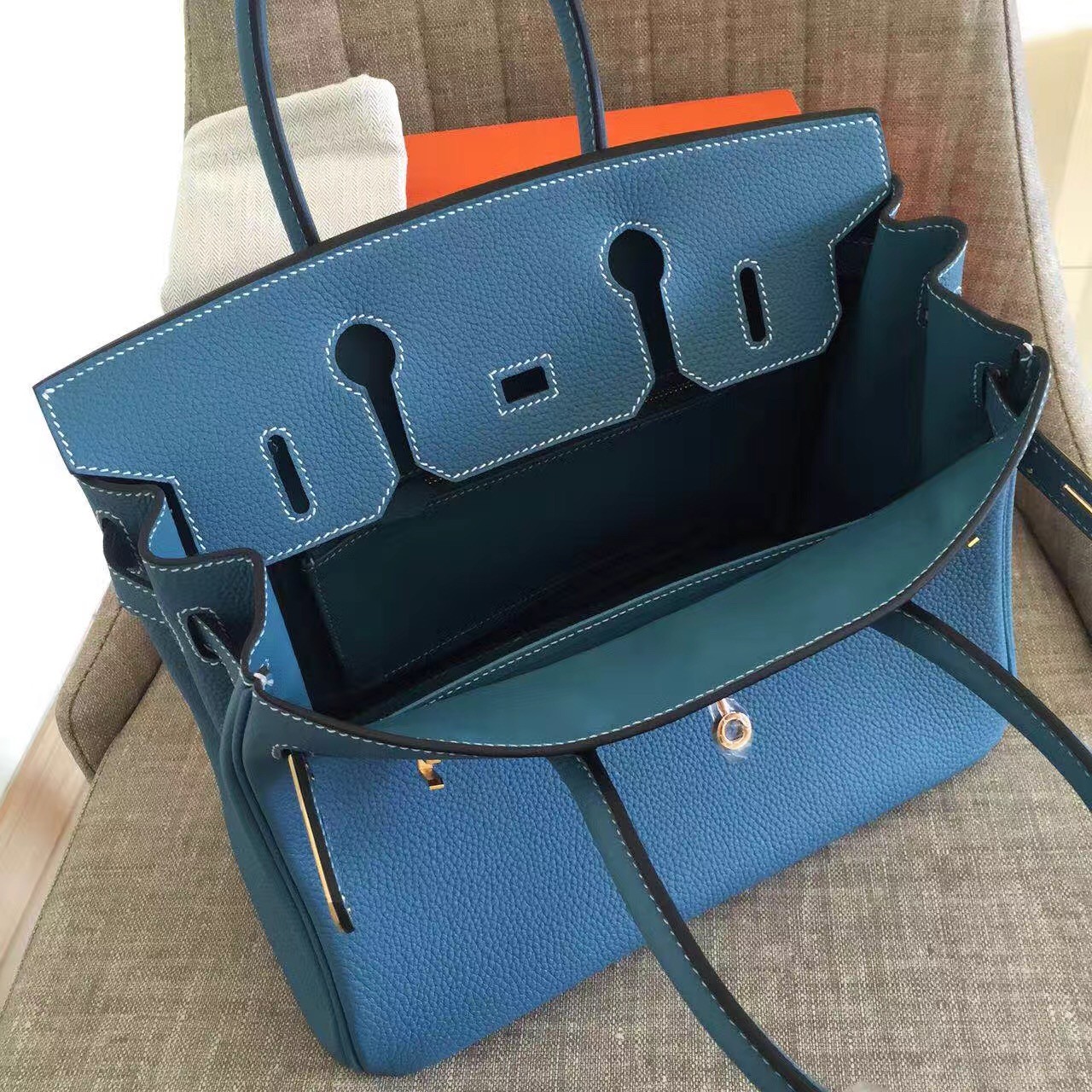 Hermès Birkin 25 Blue Jean Bag PHW – ZAK BAGS ©️