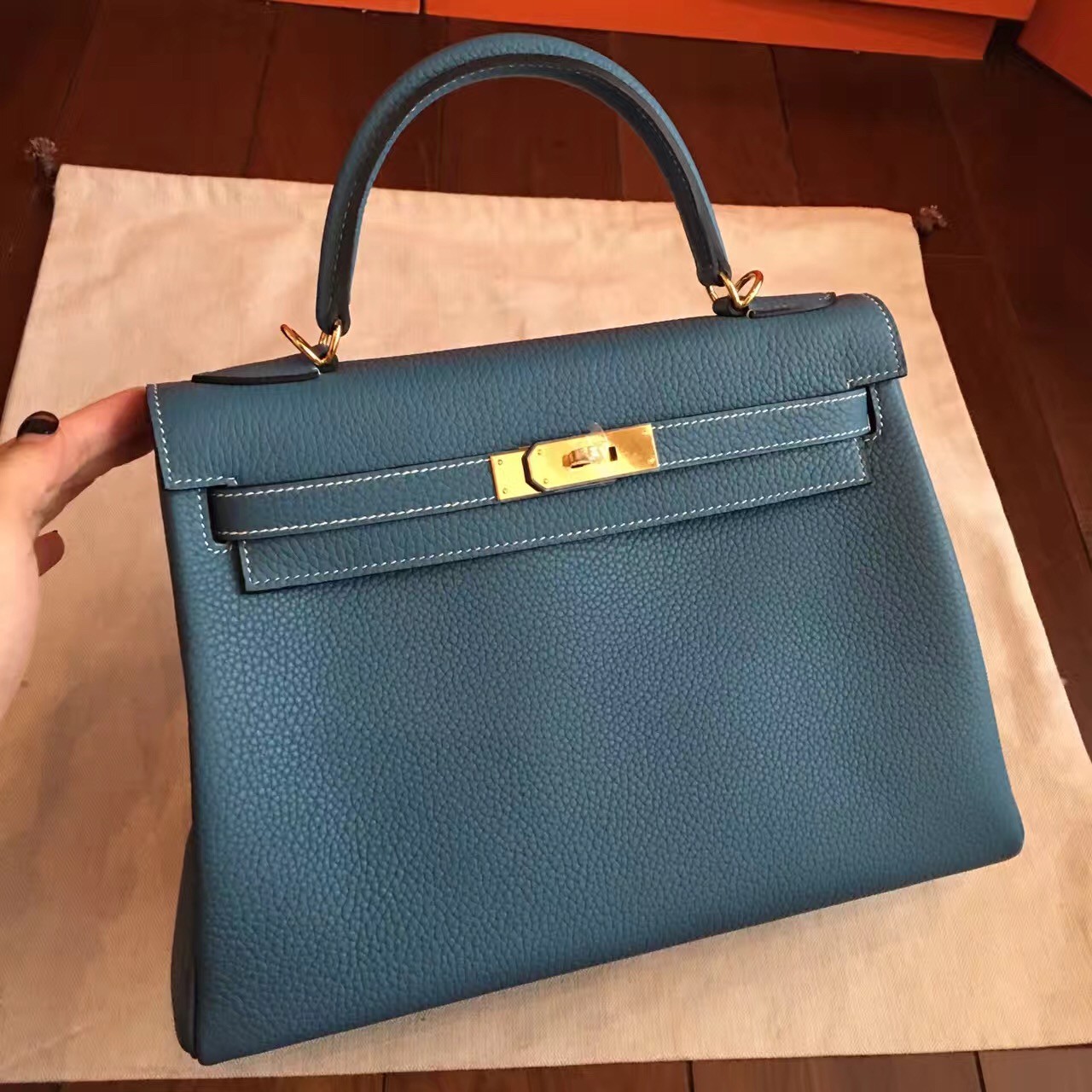 Hermes Blue Paradise 32cm Retourne Kelly - Chicjoy