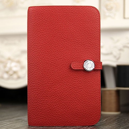 Hermes Dogon Duo Combined Wallet Leather Red 2225122