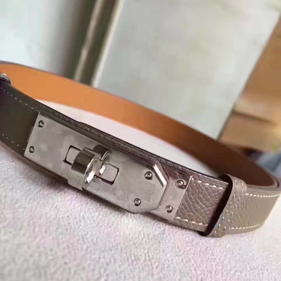 Hermès Kelly 35 Ultra Violet Clemence e Strap Palladium Hardware