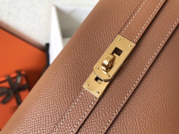 Hermes Gold Epsom Leather Kelly Classic Wallet – Vintage by Misty