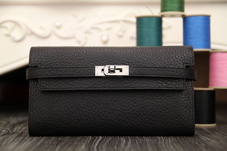 Best Quality Hermes Dogon Combine Wallet In Black Leather QY00277