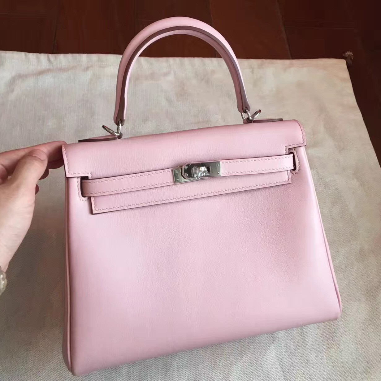 Hermès Kelly Rose Dragee Swift 32 Bag