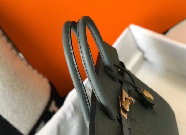 Hermes Vert Amande Clemence Birkin 30cm Handbag GHW QY01178