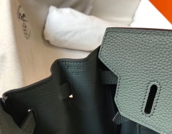 Hermes Vert Amande Clemence Birkin 30cm Handbag GHW QY01178