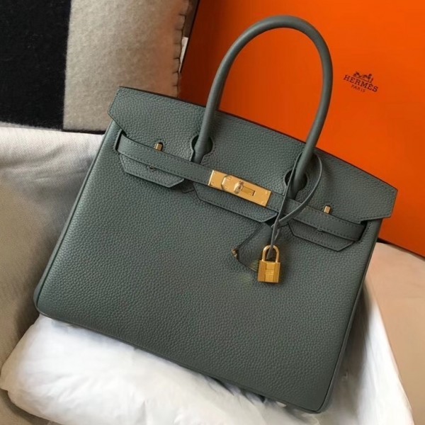 Hermes Birkin 30cm Vert Cypress Clemence GHW