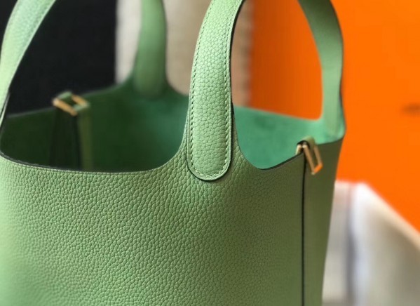 Replica Hermes Vert Criquet Picotin Lock MM 22cm Handmade Bag