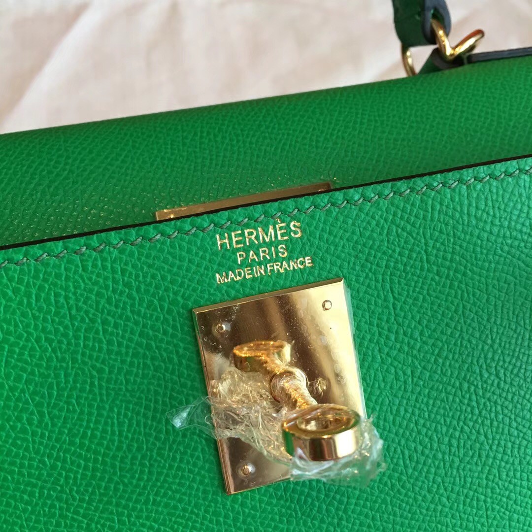 Hermès Kelly 32 Bamboo Green - Designer WishBags