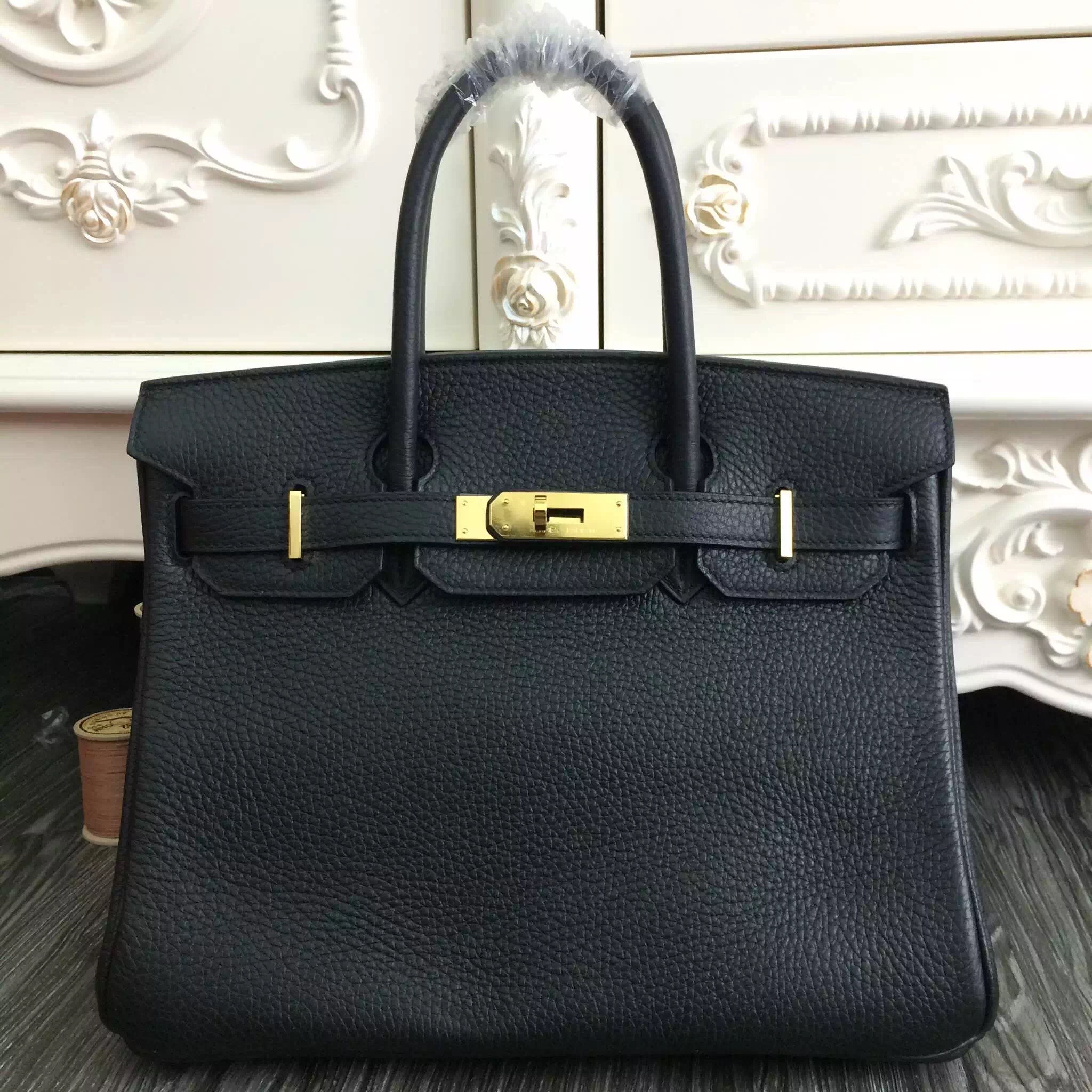 Hermes Birkin bag 35 Black Togo leather replica - Affordable