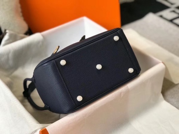 Replica Hermes Lindy Mini Bag In Black Clemence Leather GHW