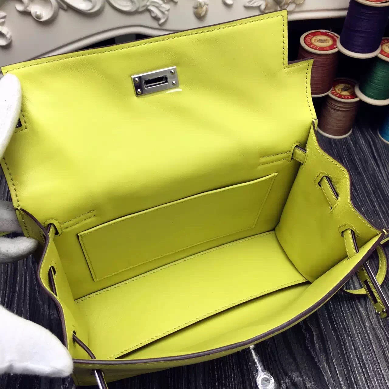 Best 1:1 Hermes Yellow Clemence Kelly Ado PM Backpack QY01741