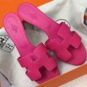AAA 1:1 Hermes Rose Red Epsom Oasis Sandals QY00158