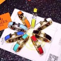 AAA Imitation Hermes Clic Clac H Enamel Bracelet With Gold/Silver/Pink Gold MM QY02300