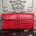 Best 1:1 Hermes Jige Elan 29 Clutch In Red Crocodile Leather QY01325