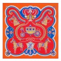 Best Hermes Red Paperoles Silk Twill Scarf QY00599