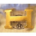 Cheap Hermes Reversible Belt 18K Gold Mosaics Stripe Buckle QY02120