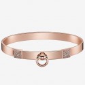 Copy Best Hermes Rose Gold Collier de Chien Bracelet QY02314