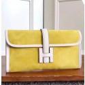 Copy Hermes Yellow Suede Jige Elan 29 Clutch Bag QY02005