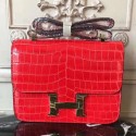 Designer Hermes Cherry Constance MM 24cm Crocodile Bag QY00818