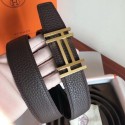 Designer Hermes H Au Carre Belt Buckle & Cafe 32mm Strap QY00859