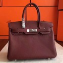 Fake Hermes Bordeaux Epsom Birkin 30cm Handmade Bag QY01705