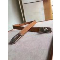 Fake Hermes Kelly Belt In Brown Epsom Leather QY00476