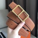 Fashion Fake Hermes Officier Belt Buckle & Brown 38MM Strap QY01794