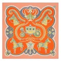 Fashion Imitation Hermes Orange Paperoles Silk Twill Scarf QY01146