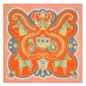 Fashion Imitation Hermes Orange Paperoles Silk Twill Scarf QY01146