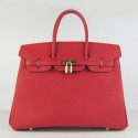 Hermes Birkin 30cm 35cm Bag In Red Togo Leather QY00083