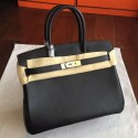 Hermes Black Swift Birkin 35cm Handmade Bag QY00822