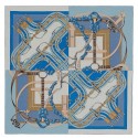 Hermes Blue Grand Manege A Jouets Shawl 140cm QY01933